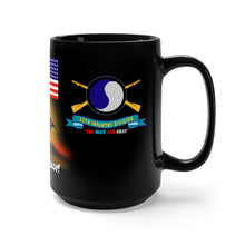 Load image into Gallery viewer, Black Mug 15oz - Army - 29th Infantry Division (Light), "The Blue and Gray", USAR - Always Ready
