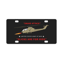 Load image into Gallery viewer, Army - AH-1 Cobra - Snake Attack - Slicks are for Kids Classic License Plate
