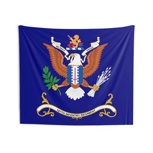 Indoor Wall Tapestries - 187th Infantry Regiment - NE DESIT VIRTUS - Regimental Colors Tapestry