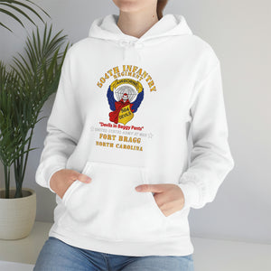 Unisex Heavy Blend Hooded Sweatshirt - Army - 504th Infantry Regiment - Devils - FBNC X 300