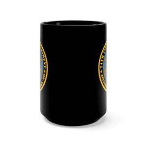 Black Mug 15oz - Army - 24th Infantry Regiment - Jefferson Barracks, MO - Buffalo Soldiers w Inf Branch