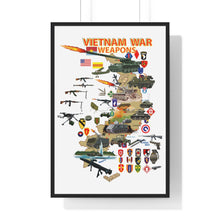 Load image into Gallery viewer, Premium Framed Vertical Poster - Map - Vietnam Units -with Wpns - Equipment
