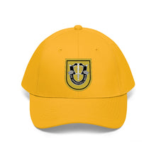 Load image into Gallery viewer, Unisex Twill Hat - 1st Special Forces Group (SFG) (Airborne) Flash with Crest - Direct to Garment (DTG) - Printed
