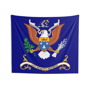 Indoor Wall Tapestries - 12th Infantry Regiment - HAVING BEEN led by love of COUNTRY - Regimental Colors Tapestry