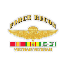 Load image into Gallery viewer, Kiss-Cut Stickers - USMC - Force Recon WIngs Vietnam Vet w VN SVC
