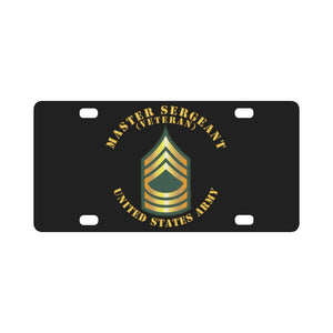 Army - Master Sergeant - MSG - Veteran Classic License Plate