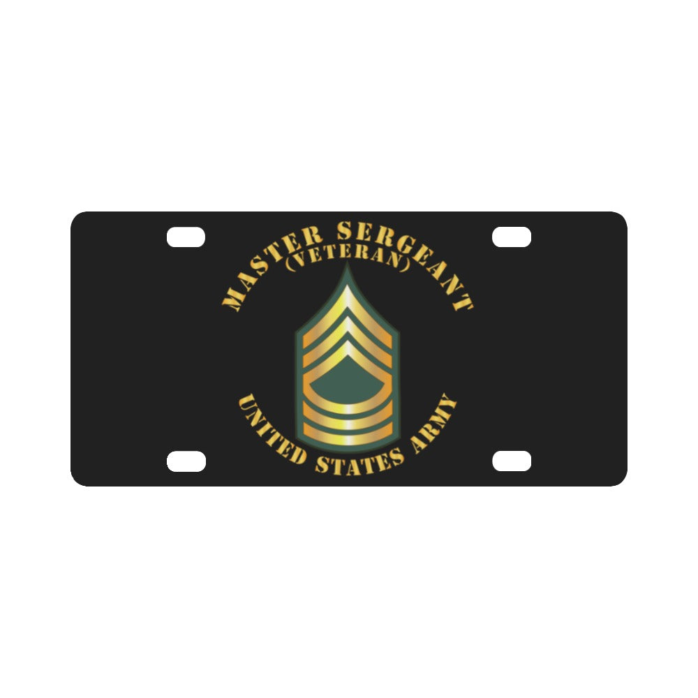 Army - Master Sergeant - MSG - Veteran Classic License Plate