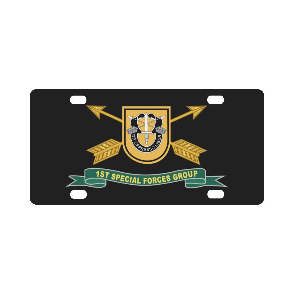 Army - 1st Special Forces Group - Flash w Br - Ribbon X 300 Classic License Plate