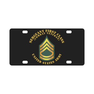 Army - Sergeant First Class - SFC - Combat Veteran Classic License Plate