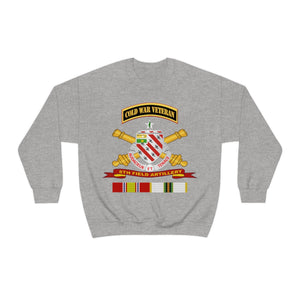 Unisex Heavy Blend Crewneck Sweatshirt -  Army - 8th Field Artillery w Br - Ribbon COLD WAR Vet Tab