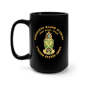 Black Mug 15oz - Sergeants Major Academy - DUI