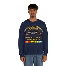 Load image into Gallery viewer, Unisex Heavy Blend Crewneck Sweatshirt - Army - F Troop, 4th Cavalry, Hunter Killer Team, Vietnam War with Vietnam Service Ribbons
