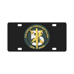 SOF - 5th Bn - 19th SFGA - 1 Classic License Plate