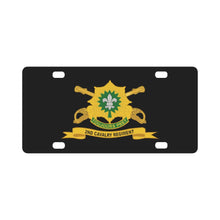 Load image into Gallery viewer, Army - 2nd Cavalry Regiment w Br - Ribbon Classic License Plate
