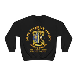 Unisex Heavy Blend Crewneck Sweatshirt - Army Security Agency - DUI - Always Vigilante