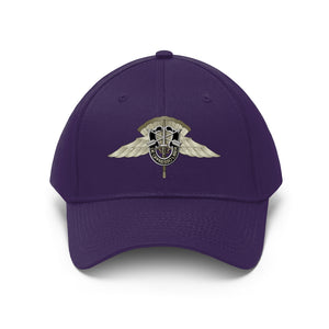 Twill Hat - Army - Army - HALO Badge - Special Forces Crest (DUI) Hat - Direct to Garment (DTG) - Printed