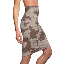 Load image into Gallery viewer, Women&#39;s Pencil Skirt - Military Chocolate Chip Desert Camouflage
