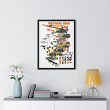 Load image into Gallery viewer, Premium Framed Vertical Poster - Map - Vietnam Units -with Wpns - Equipment
