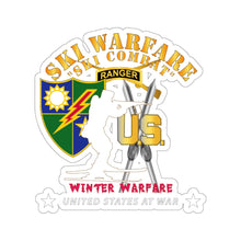 Load image into Gallery viewer, Kiss-Cut Stickers - SOF - Ranger Tab - Ski Warfare - Ski Combat - Winter Warfare X 300
