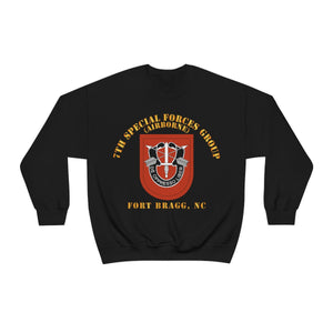 Unisex Heavy Blend Crewneck Sweatshirt -  Army - 7th Special Forces Group W Flash - Fbnc