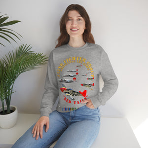 Unisex Heavy Blend Crewneck Sweatshirt - Army - AAC - 332nd Fighter Group - Red Tails - Protect Force