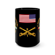 Load image into Gallery viewer, Black Mug 15oz - Army - C Troop, 1st-9th Cavalry - Headhunters - Vietnam Vet w 1966-1967 VN SVC X 300
