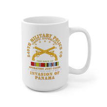 Load image into Gallery viewer, Ceramic Mug 15oz - Just Cause - 549th Military Police Co - Ft Davis, CZ w Svc Ribbons
