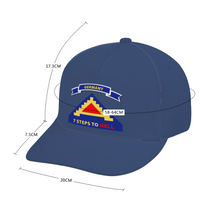 Load image into Gallery viewer, US 7th Army - 7 Steps to Hell w Germany Tab - TRUE NAVY AOP Unisex Adjustable Curved Bill Baseball Hat
