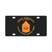 Load image into Gallery viewer, USMC - First Sergeant - Retired X 300 Classic License Plate
