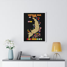 Load image into Gallery viewer, Premium Framed Vertical Poster - Map - Vietnam Units - 3 wo DS - Black
