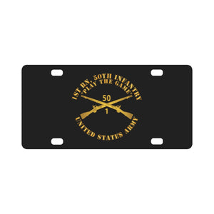 Army - 1st Bn, 50th Infantry - Play the Game w Infantry Br Classic License Plate