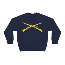 Load image into Gallery viewer, Unisex Heavy Blend Crewneck Sweatshirt - Army - Infantry Branch - Crossed Rifles
