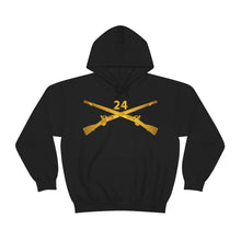 Load image into Gallery viewer, Unisex Heavy Blend Hooded Sweatshirt - Army - 24th Infantry Regiment Branch Wo Txt
