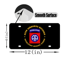 Load image into Gallery viewer, [Made in USA] Custom Aluminum Automotive License Plate 12&quot; x 6&quot; - Army - 82nd Airborne Division - Operation Desert Storm
