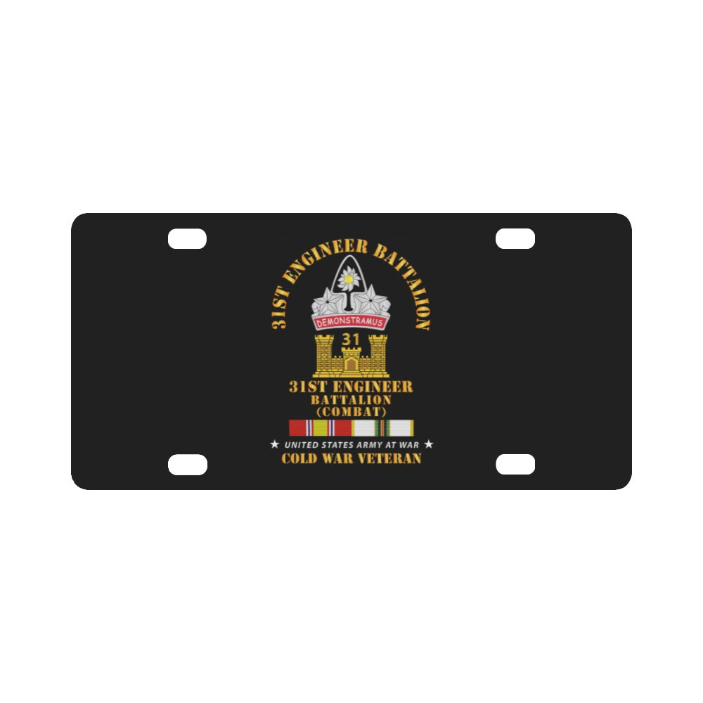 Army - 31st Engineer Bn (Combat) w COLD SVC Classic License Plate