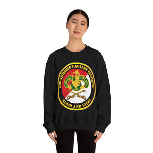 Unisex Heavy Blend Crewneck Sweatshirt - Army - 3rd Armored Cavalry Regiment DUI - Red White - Blood and Steel