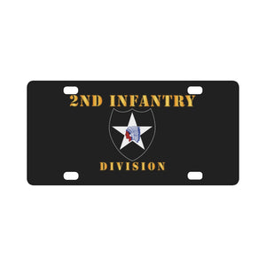 Army - 2nd Infantry Division - Classic License Plate