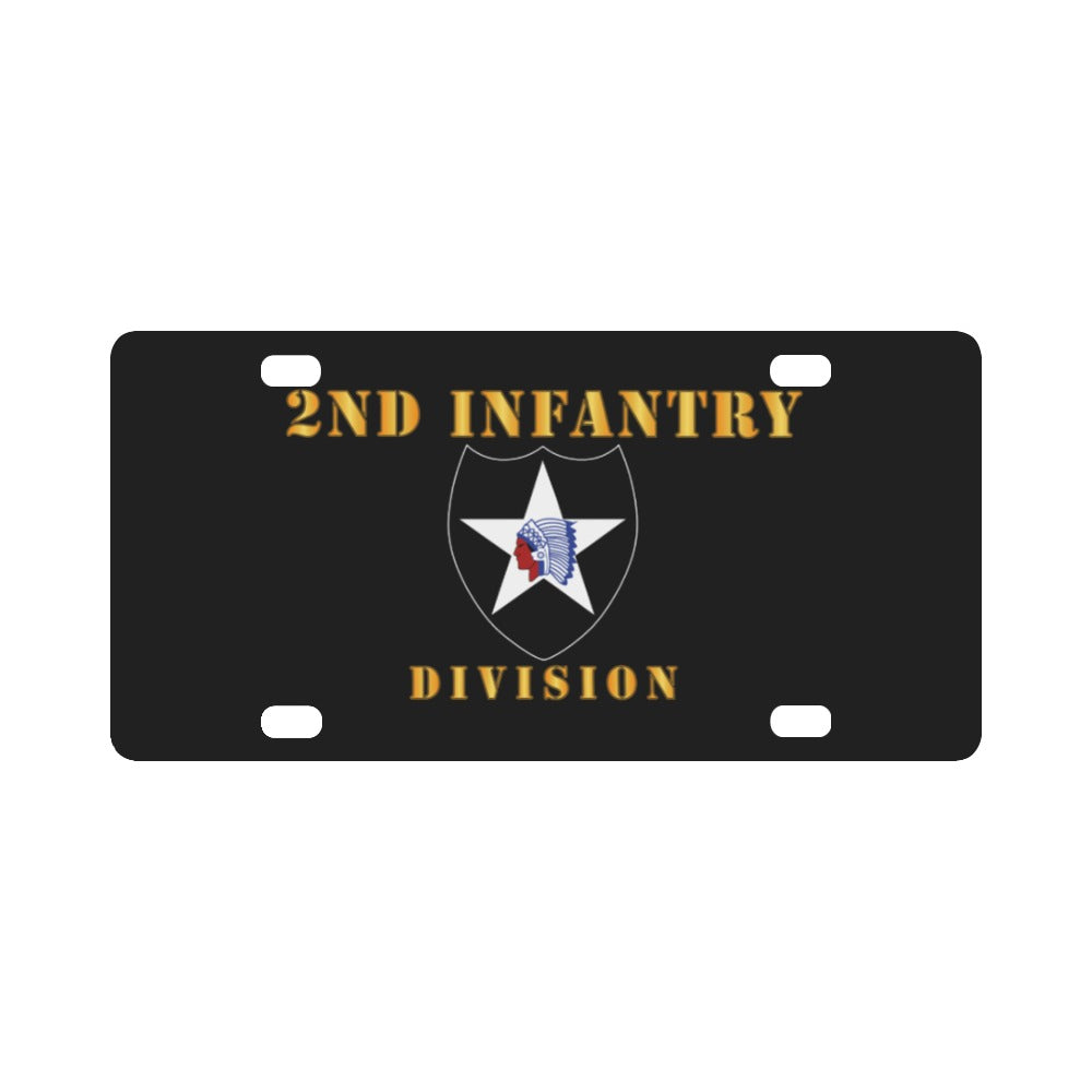 Army - 2nd Infantry Division - Classic License Plate