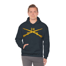 Load image into Gallery viewer, Unisex Heavy Blend Hooded Sweatshirt - Army - 24th Infantry Regiment Branch Wo Txt
