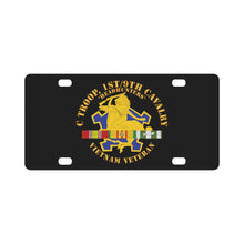 Load image into Gallery viewer, Army - C Troop, 1st-9th Cavalry - Headhunters - Vietnam Vet w VN SVC X 300 Classic License Plate
