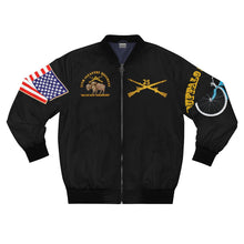 Load image into Gallery viewer, Men&#39;s AOP Bomber Jacket - E Company, 25th Infantry, &quot;Iron Riders&quot;, Buffalo Soldiers
