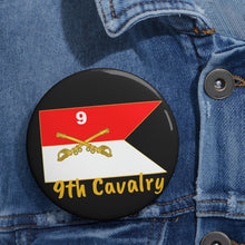 Load image into Gallery viewer, Custom Pin Buttons - 9th Cavalry Regiment
