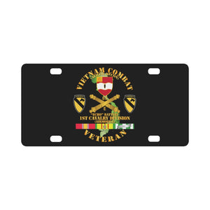 Army - Vietnam Combat Veteran w Echo Btry 82nd Artillery DUI - 1st Cav Div Classic License Plate