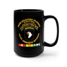 Load image into Gallery viewer, Black Mug 15oz - Army - 58th Infantry Platoon - Scout Dog - w VN SVC
