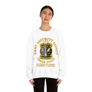 Unisex Heavy Blend Crewneck Sweatshirt - Army Security Agency - DUI - Always Vigilante