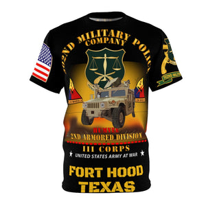 Unisex AOP - 502nd Military Police (MP) Company - 2nd Armored Division  - Hell on Wheels - Fort Hood, TX   with Humvee