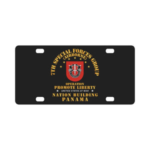 SOF - 7th SFG - Opn Promote Liberty Classic License Plate