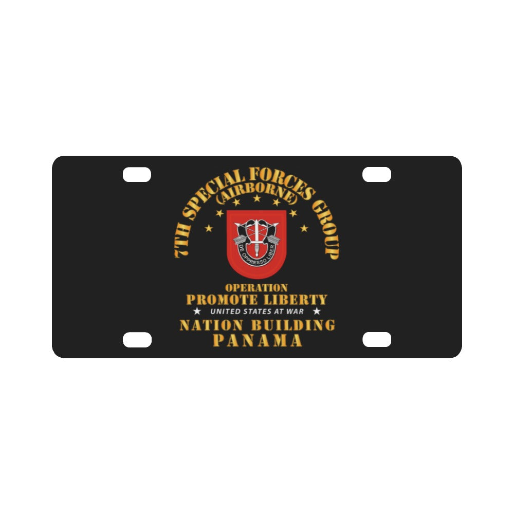 SOF - 7th SFG - Opn Promote Liberty Classic License Plate