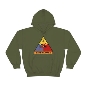 Unisex Heavy Blend™ Hooded Sweatshirt - Army - 20th Armored Division - Liberators wo Txt