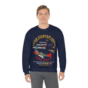 Unisex Heavy Blend Crewneck Sweatshirt - Army - AAC - 332nd Fighter Group - Red Tails - Protect Force